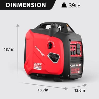 PowerSmart 2500-Watt Portable Inverter Generator with Quiet Technology and CO Protect - Image 7