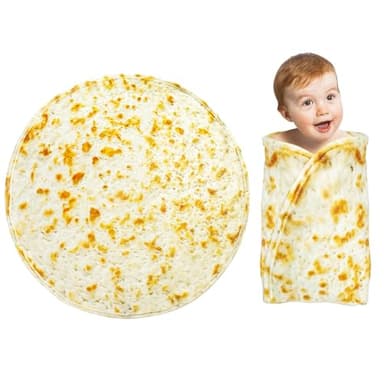 Tortilla Baby Burritos Swaddle Blanket - Taco Flannel Wrap Blanket, 285 GSM Soft, Funny Gifts for Baby Shower, Boy or Girl, 0-3, 6, 9 Months - Image 7