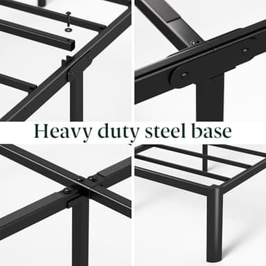 ZINUS Van 16 Inch Metal Platform Bed, Steel Slat Support, No Box Spring Needed, Eco Friendly WonderBox Packaging, Easy Assembly, Black, Full - Image 10
