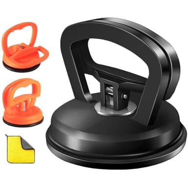 JONURMAFY Dent Puller,3 Pack Car Dent Puller,Dent Puller Suction Cup,for Cars Dent Repair,Screen,Glass,Tiles and Objects Moving (Black+Orange) - Image 1