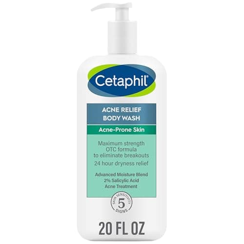 Cetaphil Body Wash, Acne Relief Body Wash with 2% Salicylic Acid to Eliminate Breakouts, Gently Exfoliates and Provides 24Hr Dryness Relief, 20 oz - Image 1