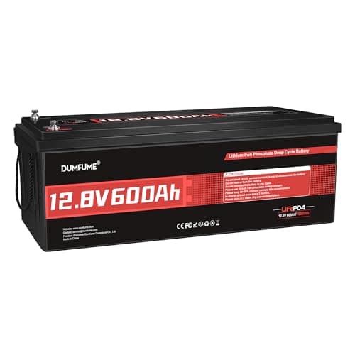 12V 600Ah LiFePO4 Battery, Built-in 200A BMS, 7680Wh Energy 10000+ Deep Cycles Rechargeable 12 Volt Battery Perfect for RV, Solar System, Off Grid, Home Energy Storage - Image 1