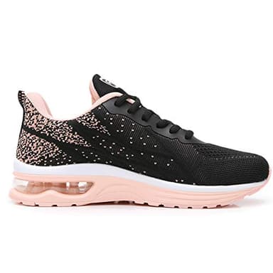 GANNOU Women's Athletic Running Shoes Fashion Sport Gym Jogging Tennis Fitness Sneaker Peachblack 8 B(M) US - Image 3