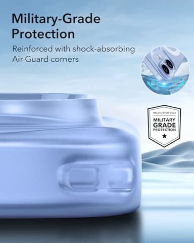 ESR for iPhone 16 Plus Case, Compatible with MagSafe, Camera Protection, Shockproof Thin Cover, Resists Yellowing Scratches, Magnetic Phone Case for iPhone 16 Plus, Zero Series, Frosted Blue-MagSafe - Image 4