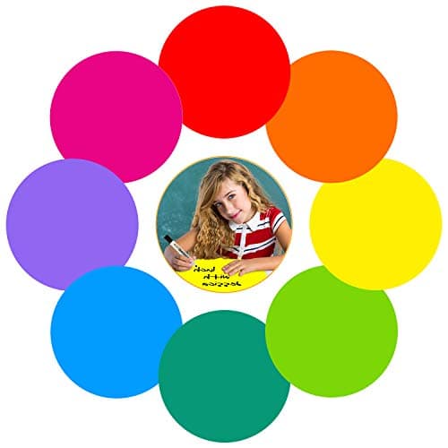 Colorful Dry Erase Dots Circles Whiteboard Marker Removable Stickers Spots Wall Decals for School Classroom Teachers Students Table & Desk, 8 Pack - Image 1