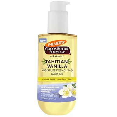 Palmer's Cocoa Butter Formula Body Oil, Moisture Drenching Tahitian Vanilla, 6.5 Oz, 72Hr Hydration with Shea Butter & Vitamin E for Softer Skin, Protects & Soothes Dryness, Dermatologist Approved - Image 1
