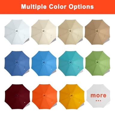 MASTERCANOPY Patio Umbrella 9 ft Replacement Canopy for 8 Ribs-Dodger Blue Canopy Only - Image 6