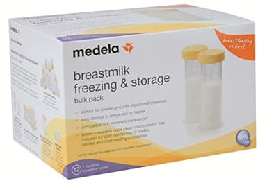 Medela Breast Milk Storage Bottles, 12 Pack of 2.7 Ounce Containers, Leak Proof Lids, Breastmilk Freezer or Refrigerator Storage, Made Without BPA - Image 3