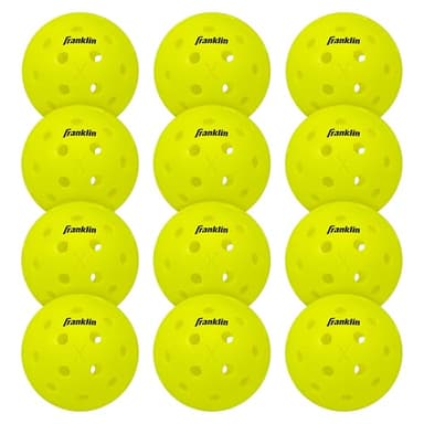 Franklin Sports Outdoor - X-40 Pickleball Balls - USA (USAPA) Approved - 12 Pack Outside - Optic Yellow - US Open Ball - Image 1