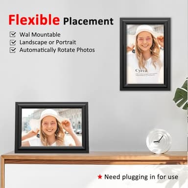 SAMMIX Digital Picture Frame 10.1 Inch WiFi Digital Photo Frame Electronic, IPS Touch Screen, 16GB, Tabletop&Wall-Mounted, Share Photos and Video with Uhale App, Birthday Gifts for Mom Women - Image 6