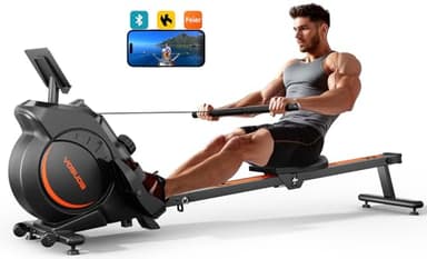 YOSUDA Magnetic Rowing Machine 350 LB Weight Capacity - Rower Machine for Home Use with LCD Monitor, Tablet Holder and Comfortable Seat Cushion - Image 1
