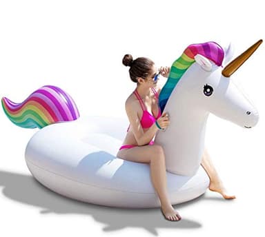 Jasonwell Giant Inflatable Unicorn Pool Float Floatie Ride On with Fast Valves Large Rideable Blow Up Summer Beach Swimming Pool Party Lounge Raft Decorations Toys Kids Adults - Image 8