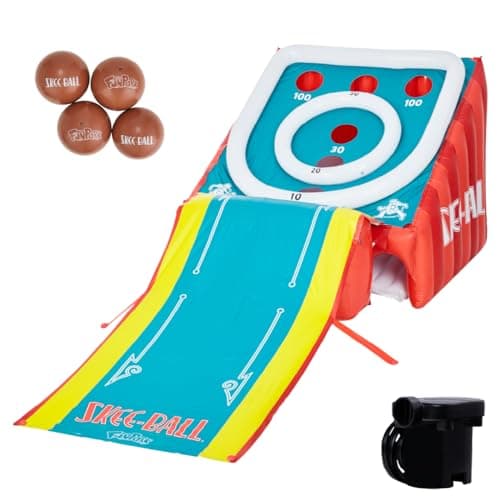 Flybar FunPark Giant Inflatable Skee-Ball Game – 11 Ft Long w/ 4 Balls & Electric Air Pump – Indoor & Outdoor Arcade Toy for Kids, Adults & Family – Fun Party Play for Home, Backyard, Events - Image 1