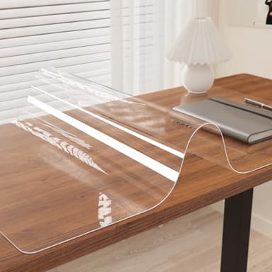 Oterri Clear Writing Desk Pad, 16’’x30” Heat Resistant Waterproof PVC Round Edge Durable Desk Protect Mat, Anti-Static Writing Mat Table Protector - Image 1