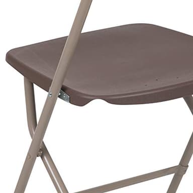 Flash Furniture Hercules Series Plastic Folding Chair Brown - 10 Pack 650LB Weight Capacity Comfortable Event Chair-Lightweight Folding Chair - Image 15