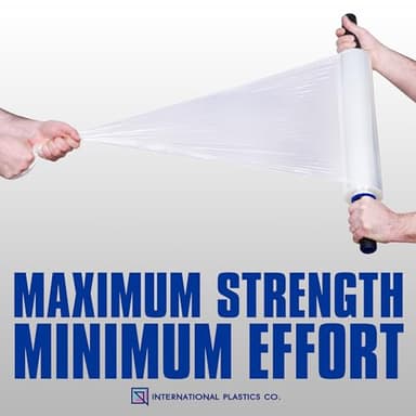 International Plastics Co. 2 Pack 15" Plastic Stretch Film Wrap with Extended Tension Handles 1200ft Each 500% Stretch Clear Cling Durable Adhering Packing Moving Heavy Duty Pallet Shrink - Image 3