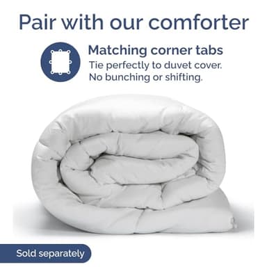 Duvet Cover King Size Set - Extra Soft King Size Duvet Cover 104 x 90 with 2 Pillow Shams - Hotel Luxury, Easy Care and Fade Free with Zipper Closures & Ties - Comfy, Breathable Bedding Set (White) - Image 7