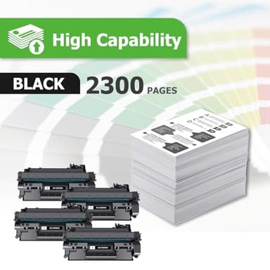 Aztech Compatible for P2035 Toner Cartridge Replacement for HP 05A CE505A P2035N Toner Cartridge for HP 2035N P2055DN 2055DN P2030 P2050 P2055X P2055D Printer (Black 4-Pack) - Image 2