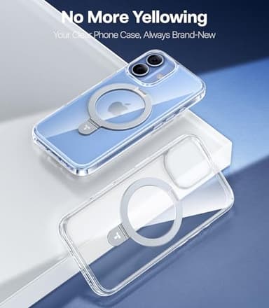 TORRAS Ostand Magnetic for iPhone 17 Case Clear, Fit for MagSafe, 3X Military Drop Protection, Camera Control, Slim Phone Case for iPhone 17 with Kickstand, Soft Edge, Anti Yellowing Cover 6.3", Clear - Image 9