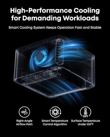 Anker Prime TB5 Docking Station, 14-in-1 Thunderbolt 5 Dock with 120Gbps Max Transfer, Thunderbolt Dock with 140W Max Charging, Cooling System, Ambient Lighting, Up to 8K for TBT 5/4 Laptops - Image 7