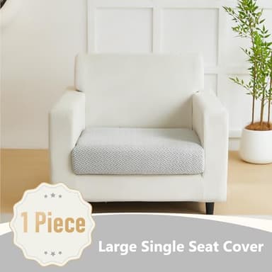 Yoovat Couch Cushion Covers for Sofa Couch Covers Wear-Resistant Universal Sofa Cover Stretch for Sectional Slipcovers (Texture-Light Gray,Large Single Seat Cover) - Image 2