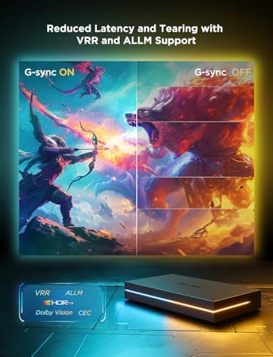 Govee HDMI 2.1 Sync Box 2, AI Sync Box with TV Backlight, Supports 8K@60Hz, 4K@144Hz, VRR and ALLM, Works with Matter and Alexa, RGBIC LED Light Strip for 55-65 inch TVs, 75 LEDs/m - Image 4