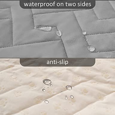 fuguitex Waterproof Dog Bed Cover Couch Cover for Pet Anti-Slip Cat Mat Pet Pad Blanket for Sofa Chair Recliner Bed Furniture Protrctor - Image 3