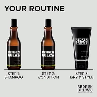 Redken Brews Molding Paste For Men For all Hair Types - High Hold & Maximum Control, Natural and Matte Finish, Sulfate-Free, 5 Fl Oz - Image 6