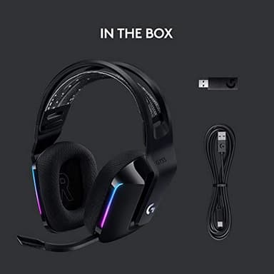 Logitech G733 Lightspeed Wireless Gaming Headset, Suspension Headband, Lightsync RGB, Blue VO!CE Mic, PRO-G Audio – Black, Gaming Headset Wireless, PC, PS5, PS4, Switch Compatible - Image 6
