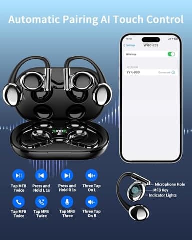 AI Translation Earbuds Real Time, 3-in-1 Translator Earbuds 144 Languages, Audifonos Traductores Inglés Español, Bluetooth 5.4 Wireless Open Ear Spanish Translation Earphones for Travel and Business - Image 7