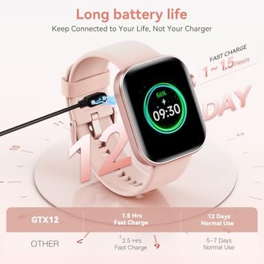 aeac Smart Watch for Women Men iPhone & Android,1.99" AMOLED Screen 3ATM Waterproof Fitness Watch with Answer/Make Call AI Voice,24H-Heart Rate/SpO2/BP Monitor,120+ Sports Modes (Pink, 1.99) - Image 6