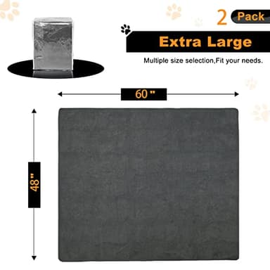 Washable Pee Pads for Dogs, 48x60 Reusable Whelping Pads, Absorb Dog Mats Non-Slip Puppy Training Pads for Whelping, Potty, Training, Playpen, Crate - Image 5