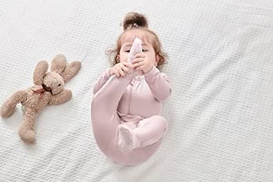 RRP Unisex Baby Footies Pajamas,Rayon Derived From Bamboo,Buttery Soft Sleep 'N Play PJs,2-Way Zipper Closure,0-18 Months (Sage/BlueGrey/Blush, 0-3 Months) - Image 4