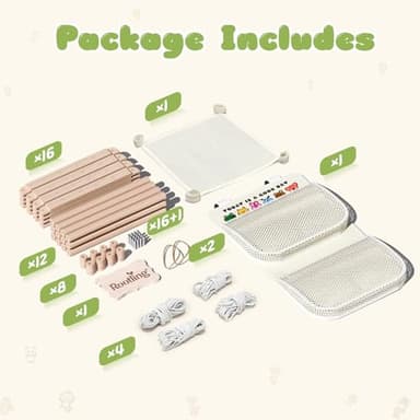 Stuffed Animal Storage & Organizer, 54 inch Tall Wooden Cute Zoo Toy Holder w/Building Block Storage Bag, Premium Wooden Material with Elastic Cord For Toddler Rooms, Playrooms & Bedrooms - Image 7