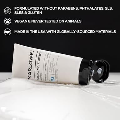 MARLOWE. No. 123 Facial Moisturizer 6 oz, Daily Face Lotion with Aloe Vera & Green Tea Extract, Hydrates, Nourishes, Restores & Soothes, Lightweight, Non-Greasy, Fresh Aloe Citron Scent - Image 2