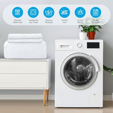 MASVIS Quilt Set Full Queen Size, Lightweight Quilted Microfiber Bedspread Coverlet for All Season, Classic Coin Pattern Quilts, Soft Bedding Set, 3 Piece (1 Quilt, 2 Pillow Shams) White - Image 6