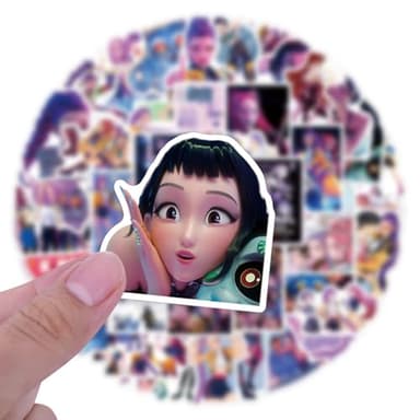 110PCS Demon Movie Hunters Stickers, Anime Stickers Waterproof Vinyl Stickers for Laptop Phone Skateboard - Image 3