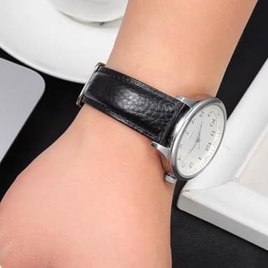 Aoeiwv Genuine Leather Watch Band Hand-Stitched Texture Padded Italian Leather Strap Quick Release 12mm 13mm 14mm 15mm 16mm 17mm 18mm 19mm 20mm 21mm 22mm 23mm 24mm Replacement Band for Women Men - Image 5