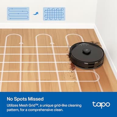 Tapo LiDAR Smart Navigation Robot Vacuum and Mop with Self-Emptying Dock, 5300Pa Max, 97%+ Dust Pickup Rate, Customizable Cleaning, Self-Charging, Compatible with Alexa & Google Home, RV30 Max Plus - Image 7