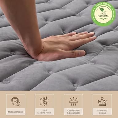 Premium Foam Japanese Futon Floor Mattress Queen Size 60"x 80",100% High Density Foam Comfortable Floor Mattress,3.5" Thicken Foldable Sleeping Pad,Dormitory Tatami Mat,for Adult and Kids(Gray) - Image 5