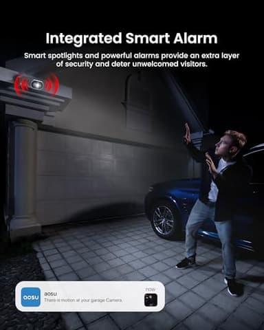 AOSU Solar Security Cameras Wireless Outdoor, 2Mins DIY Installation, No Subscription Cameras for Home Security System, Local Storage, 2K Color Night Vision for Surveillance, 2.4&5ghz WiFi, 4 Cam-kit - Image 9