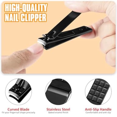 Yougai Tweezers Set,9 Pcs Professional Stainless Steel Tweezer Kit-Great Precision Eyebrow Tweezers for Ingrown Facial Hair with Leather Travel Case as Stocking Stuffing Gifts - Image 5