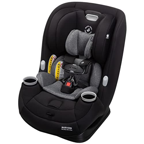 Maxi-Cosi Pria Max All-in-One Convertible Car Seat, Rear Facing Car Seat (4-40 lbs), Forward Facing Car Seat (22-65 lbs), High Back Booster Seat (40-100 lbs), Pure COSI, Essential Black - Image 1