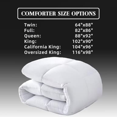 DOWNCOOL Comforters Queen Size, Duvet Insert, White All Season Duvet, Lightweight Quilt, Down Alternative Hotel Comforter with Corner Tabs (White, Queen 88x92 Inches) - Image 5