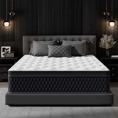 Bedtter 12 Inch Twin XL Mattress,Memory Foam Hybrid Mattress in a Box,Individually Pocketed Springs for Isolate Motion, Pressure Relief, CertiPUR-US Certified, Fiberglass Free & Support Comfort - Image 1