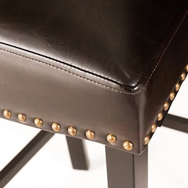 Christopher Knight Home Mayfield Bonded Leather Backed Barstools, 2-Pcs Set, Brown - Image 5
