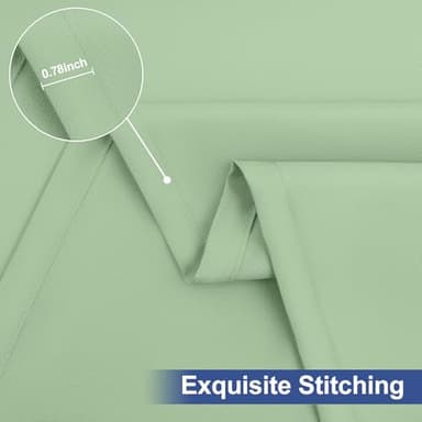 homing 2 Pack Rectangle Table Cloth, Elastic Fitted Fabric Tablecloth Fits for 6 Foot Folding Tables, Washable Table Cover for Picnic, Camping, Indoor & Outdoor (Green, 30" x 72") - Image 8