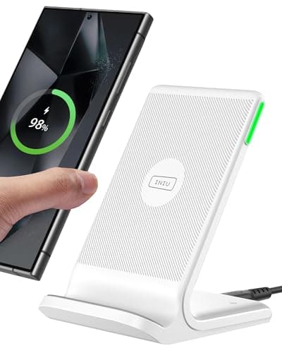 INIU Wireless Charger Station, 15W Fast Qi-Certified Wireless Charging Stand for Official and Home Compatible with iPhone 17 16 15 14 13 12 Pro XS Samsung Galaxy S23 S22 S21 Note 20 Google etc - Image 1