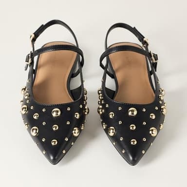 The Drop Women's Tammie Pointed Toe Flat, Black Studded, 8.5 - Image 6