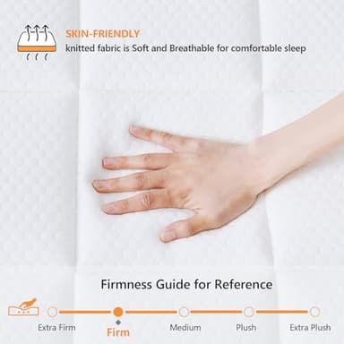 Ayeawo Firm King Size Mattress, 12 Inch Hybird King Bed Mattress with Gel Memory Foam and Pocket Springs, Comfort Bed in a Box, Pressure Relief and Motion Isolation, 365-Night Trial, CertiPUR-US - Image 4